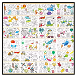 Tekenrol Voor Kinderen - Rol Papier Met Kleurplaten - Kleurplaten Rol - Lange Kleurplaat - Tekenpapier 12 Meter - Papierrol Tekeningen - Breedte: 30cm - Lengte: