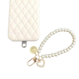 Lanyard Armband - Mobiele Telefoon Koord - Armband Met Hanger Telefoon - Telefoonhouder -  Anti Verlies - Hartje - Parels