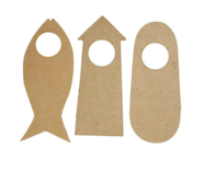 Deurhanger - Decoratieve Deurdecoratie - Organizer Haken - Hang Systeem Voor Kasten en Kamers - Modern Design - Afmetingen 10x25 cm - Set van 6 Stuks