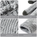 Heren Touchscreen Handschoenen - Winterhandschoenen Fleece - Handschoenen Met Touchscreen - Windproof Handschoenen - Fietshandschoenen Herfst Winter - Windproof - Warm - Comfortabel - Grijs