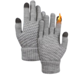 Heren Touchscreen Handschoenen - Winterhandschoenen Fleece - Handschoenen Met Touchscreen - Windproof Handschoenen - Fietshandschoenen Herfst Winter - Windproof - Warm - Comfortabel - Grijs