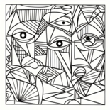 Abstract Kleurboek  Kleurboek Abstracte Kunst  Kleurboek Volwassenen Abstract  Abstracte Kleurplaten  Creatief Modern Abstract Art - Abstracte kunst  Geometrische kleurplaten - 20x20cm - 20 Kleur