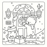 Fuzzy Hygge Kleurboek - Vivi Tinta Kleurboek - Comfy Christmas - Gezellige Kerst Kleurplaten -  Kleurboek Volwassenen en Tieners -  Simpele Lieve Kleurplaten - 40 Super Lieve Kleurplaten - 22x22cm - I