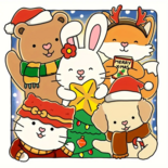 Fuzzy Hygge Kleurboek - Vivi Tinta Kleurboek - Comfy Christmas - Gezellige Kerst Kleurplaten -  Kleurboek Volwassenen en Tieners -  Simpele Lieve Kleurplaten - 40 Super Lieve Kleurplaten - 22x22cm - I