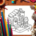 Fuzzy Buddies Kleurboek - BOGIKI Kleurboek - Gezellige Kleurplaten -  Kleurboek Volwassenen & Tieners - Knus Ontspannings Kleurboek - Dierenpersonages - 40 Lieve Kleurplaten - 22x22cm - Incl. 1 alcoholmarker