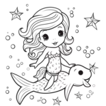 Kleurboek Zeemeerminnen  Zeemeermin Oceaan Thema  Kleurboek Voor Volwassenen En Kinderen  Schattige Illustraties - Zeemeermin Kleurplaten - Oceaan Avonturen - Zeedieren - 20x20cm - 22 Tekeningen