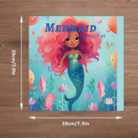 Kleurboek Zeemeerminnen  Zeemeermin Oceaan Thema  Kleurboek Voor Volwassenen En Kinderen  Schattige Illustraties - Zeemeermin Kleurplaten - Oceaan Avonturen - Zeedieren - 20x20cm - 22 Tekeningen