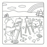 Fuzzy Friends Kleurboek - Vivi Tinta Kleurboek - Gezellige Kleurplaten -  Kleurboek Volwassenen en Tieners - Knus Ontspanning Kleurboek - Simpele Lieve Kleurplaten - Dierenpersonages - 40 Kleurplaten