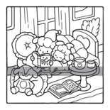 Comfy Cozy Kleurboek - Jade Summer Kleurboek - Gezellige Kleurplaten -  Kleurboek Volwassenen en Tieners - Knus Ontspannings Kleurboek - Simpele Lieve Kleurplaten - Dierenpersonages - 40 Kleurplaten -