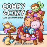 Comfy Cozy Kleurboek - Jade Summer Kleurboek - Gezellige Kleurplaten - Kleurboek Volwassenen en Tieners - Knus Ontspannings Kleurboek - Simpele Lieve Kleurplaten - Dierenpersonages - 40 Kleurplaten -