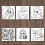 Unicorn Kleurboek - Kleurboek Eenhoorns - Magische Kleurplaten - Eenhoorn Illustraties - Regenbogen en Kastelen - Rainbow Unicorns - 20x20cm - 20 Tekeningen