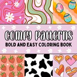 My First Coloring Book - Coco Wyo - Comfy Pattern - Kleurboek Voor Kinderen 3-8 Jaar - Lieve Simpele Patronen - Speelse Illustraties - 21,5x21,5cm - 35 Bold & Easy Kleurplaten - Incl. 1 Waskrijtje