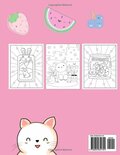 Kawaii Kleurboek - Kleurboek Volwassenen En Kinderen - Eten Drinken Dieren Leuk Voorwerpen - Simpele Kleurplaten - Ontspanning - A4 - 50 Kleurplaten - Incl. 1 Alcoholmarker