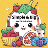 Simple & Big, Bold & Easy Kleurboek - Simpele Grote Kleurplaten - Kleurboek Volwassenen Tieners Kinderen - Eenvoudige Tekeningen Om In Te Kleuren - 20x20cm - 22 Kleurplaten