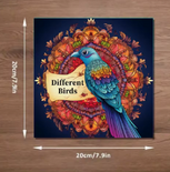 Kleurboek Vogels - Natuur Kleurboek - Kleurboek Natuur - Creatief Kleurboek Natuur - Vogel Kleurboek - Kinderen en Volwassenen - Colorbook Birds - 20x20cm - 22 Tekeningen