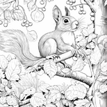 Bosdieren Kleurboek - Forest Animals - Volwassenen En Tieners Kleurboek - Eekhoorns Wolven Egels Herten Vlinders Kleurplaten - 22x22cm - 20 Natuur Kleurplaten