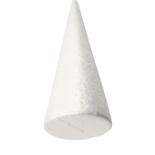 Piepschuim Kegel - Kegelvormig Figuur - Styropor Kegels - Kegelvorm Piepschuim - Puntvorm Voor Decoratie, Knutselen En Versieren - Kerstboom Vorm - Wit - Hoogte: 25cm - Dia: 10cm - 1 Stuk