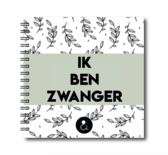 Studio Ins & Outs - Invulboek Zwangerschap Tweeling - Fotoboek & Zwangerschapsdagboek - Met 80 InvulpaginaÕs - Botanisch Groen - 21x21 cm