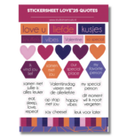 Studio Ins & Outs - Stickervel Quotes Love 2025 - Tekststickers - Stickers Met Quotes, Valentijn & Hartjes - Romantische Kleuren - 27 Stickers