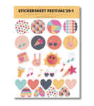 Studio Ins & Outs - Stickervel Contour - Festival Vibes 2025 - Festival Stickers - Muziek & Vibes Stickers - 27 Festival Illustraties