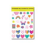 Studio Ins & Outs - Stickervel Contour - Hello Goodbye'25 - Vriendschap & Dankjewel Stickers - 31 Hello Goodbye Illustraties