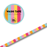 Studio Ins & Outs - Lentefestival'25 - Brede Washi Tape - Vrolijke Strepen - Masking Tape - 1,5 cm - Gestreepte Print in Zachte Lentekleuren
