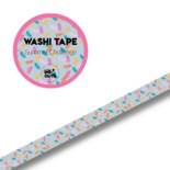 Studio Ins & Outs - Brede Washi Tape - Ciao Bella's - Masking Tape - 1,5 cm - Vrolijke Bladeren in Zomerpasteltinten