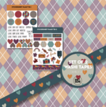 Studio Ins & Outs - Mini Collectie Family'25 - Scrapbook Set Familie Thema - Stickervellen & Washi Tape - Warme Kleuren