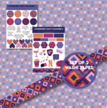 Studio Ins & Outs - Mini Collectie Guilty Pleasures'25 - Scrapbook Set Me-Time Thema - Stickervellen & Washi Tape - Warme Cozy Kleuren