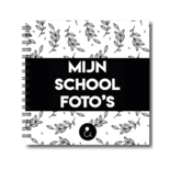 Studio Ins & Outs - Schoolfotoboek - Mijn schoolfoto's - Zwart - Invulboek voor Basisschool - Herinneringsboek Kind - Schoolfoto's & Momenten - 21x21 cm - 80 Pagina's