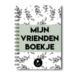 Studio Ins & Outs - Vriendenboekje - Invulboek Vrienden - Vriendenboek Basisschool - Herinneringsboekje - A5 - Groen