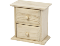 Houten Mini Ladenkast - DIY Opbergkast van Hout - Perfect voor Schilderen, Decoupage, Knutselen & Organiseren - Kleine Kast met Lades - Decoratief & Functioneel - 13x7,5x13 cm