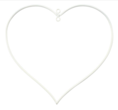 Metalen Harten Draadvorm - Decoratieve Hartfiguren - DIY Hangende Decoraties - Creatieve Hartvormen - Wit Metaal - Afmeting 13x13cm - Dikte 2,5mm - Set Van 10 Stuks