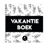 Invulboek Vakantie - Vakantieboek Reisdagboek - Reisherinneringen Boek - Vakantie Fotoboek - Travel Journal - 21x21cm - Zwart