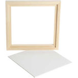 Canvas Paneel met Lijst, buitenmaat 20,2x20,2 cm, diepte 1,5 cm, wit, Canvas Paneel 17.4x17.4 cm, 1stuk Canvas Paneel met Lijst, buitenmaat 20,2x20,2 cm, diepte 1,5 cm, wit, Canvas Paneel 17.4x17.4 cm, 1stuk