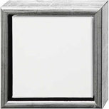 ArtistLine Canvas met lijst, buitenmaat 19x19 cm, diepte 3 cm, wit, antiek zilver, 1stuk, binnenmaat 15x15 cm ArtistLine Canvas met lijst, buitenmaat 19x19 cm, diepte 3 cm, wit, antiek zilver, 1stuk, binnenmaat 15x15 cm