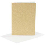 Kaarten en enveloppen, goud, afmeting kaart 10,5x15 cm, afmeting envelop 11,5x16,5 cm, glitter, 120+250 gr, 4 set/ 1 doos Kaarten en enveloppen, goud, afmeting kaart 10,5x15 cm, afmeting envelop 11,5x16,5 cm, glitter, 120+250 gr, 4 set/ 1 doos