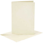Kaarten en enveloppen, off-white, afmeting kaart 10,5x15 cm, afmeting envelop 11,5x16,5 cm, parelmoer, 120+210 gr, 4 set/ 1 doos Kaarten en enveloppen, off-white, afmeting kaart 10,5x15 cm, afmeting envelop 11,5x16,5 cm, parelmoer, 120+210 gr, 4 set/ 1 doos