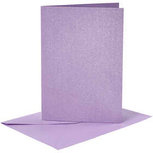 Kaarten en enveloppen, paars, afmeting kaart 10,5x15 cm, afmeting envelop 11,5x16,5 cm, parelmoer, 120+210 gr, 4 set/ 1 doos Kaarten en enveloppen, paars, afmeting kaart 10,5x15 cm, afmeting envelop 11,5x16,5 cm, parelmoer, 120+210 gr, 4 set/ 1 doos