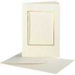 Passepartout kaarten , off-white, afmeting kaart 10,5x15 cm, afmeting envelop 11,5x16,5 cm, 10 set/ 1 doos Passepartout kaarten , off-white, afmeting kaart 10,5x15 cm, afmeting envelop 11,5x16,5 cm, 10 set/ 1 doos