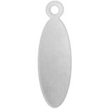 Metalen label, aluminium, ovaal, afm 20x5 mm, gatgrootte 1,9 mm, dikte 1,3 mm, 20 stuk/ 1 doos Metalen label, aluminium, ovaal, afm 20x5 mm, gatgrootte 1,9 mm, dikte 1,3 mm, 20 stuk/ 1 doos
