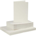 Kaarten en enveloppen, off-white, afmeting kaart 10,5x15 cm, afmeting envelop 11,5x16,5 cm, 110+220 gr, 50 set/ 1 doos Kaarten en enveloppen, off-white, afmeting kaart 10,5x15 cm, afmeting envelop 11,5x16,5 cm, 110+220 gr, 50 set/ 1 doos