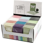 Kaarten en enveloppen, diverse kleuren, afmeting kaart 10,5x15 cm, afmeting envelop 11,5x16,5 cm, 120+210 gr, 12x10 doos/ 1 doos Kaarten en enveloppen, diverse kleuren, afmeting kaart 10,5x15 cm, afmeting envelop 11,5x16,5 cm, 120+210 gr, 12x10 doos/ 1 doos