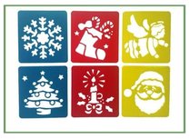 Teken Sjablonen - Stencils Tekenen - Kerst symbolen - Kerstman, Kerstboom, Kerstengel, Kerstster, Kerstsok, Kaarsje - 6 stuks Teken Sjablonen - Stencils Tekenen - Kerst symbolen - Kerstman, Kerstboom, Kerstengel, Kerstster, Kerstsok, Kaarsje - 6 stuks