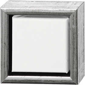 ArtistLine Canvas met lijst, antiek zilver, wit, afm 14x14 cm, 1 stuk