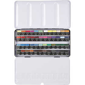 Art Aqua aquarelverf, standaardkleuren, ½-pan, afm 10x15x20 mm, 48 kleur/ 1 doos