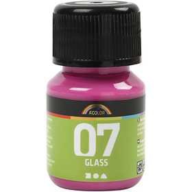 Glasverf - Porseleinverf - roze - A-Color Glass - 30ml