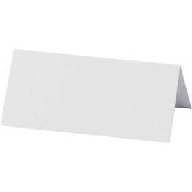 Plaatskaarten, wit, afm 9x4 cm, 220 gr, 10 stuk/ 1 doos