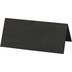 Plaatskaarten, zwart, afm 9x4 cm, 220 gr, 10 stuk/ 1 doos