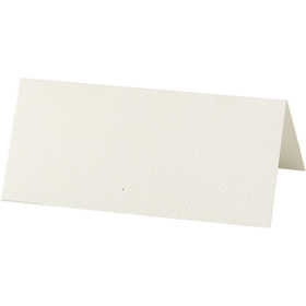 Plaatskaarten, off-white, afm 9x4 cm, 220 gr, 10 stuk/ 1 doos